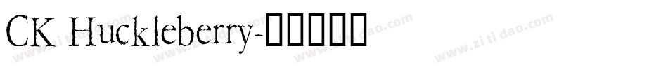 CK Huckleberry字体转换